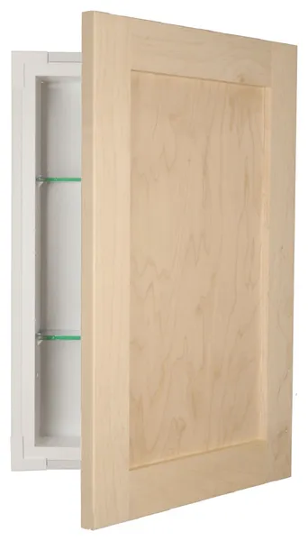 Fruitville Shaker Frameless Recessed Wood Medicine Cabinet, 14x48, Unfinished