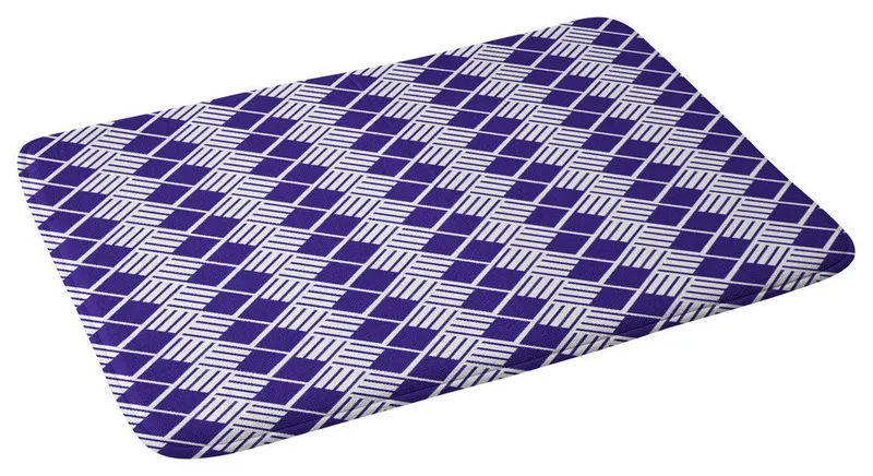 Gabriela Fuente Navy Flow Memory Foam Bath Mat, 17"x24"
