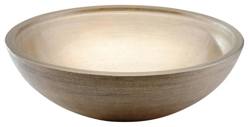 Gala Glass Vessel Sink, Gold and Silver