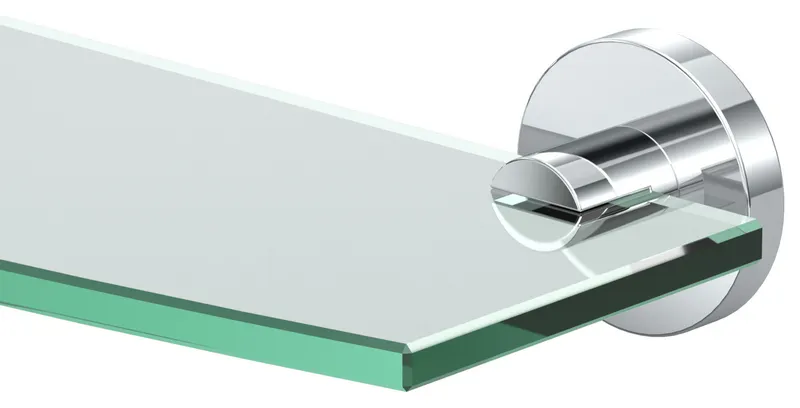 Gatco 4666 Reveal 20-1/8" Glass Bathroom Shelf - Chrome