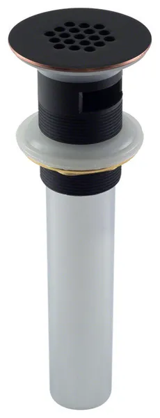 GD-F-ABR Antique Bronze Grid Drain With Overflow