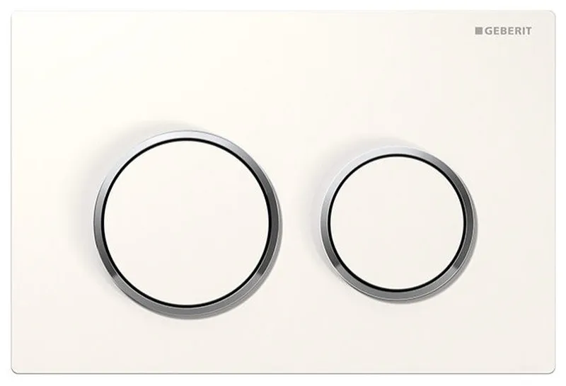 Geberit 115.085 Omega 20 Dual Flush 1.6 / .8 GPF Actuator Plate - White /