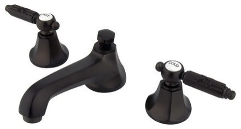 Georgian Two Handle 8" to 16"Widespread Lavatory Faucet with Brass Pop-up