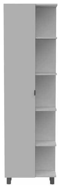 Gewnee 5-Shelf Linen Cabinet White