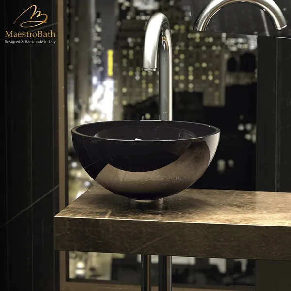 Ginevra Round Crystal Vessel Sink