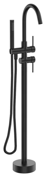 Givingtree Contemporary Freestanding  Floor Mount Tub Filler Trim, Matte Black