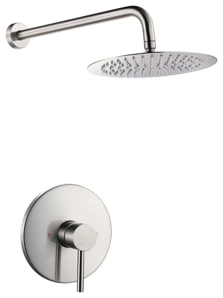 Givingtree Wall Mounted Shower Faucet with High Pressure 10-in,Brushed Nickel