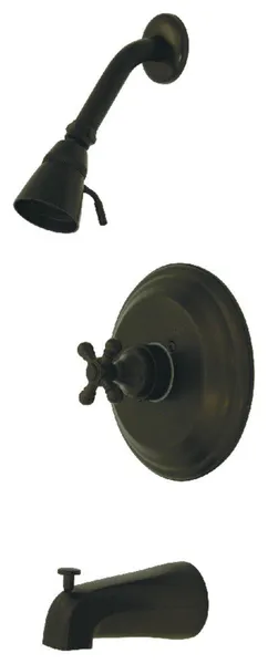 GKB2635BX Metropolitan Tub, Shower Faucet, Cross Handles, Oil Rubbed Bronze