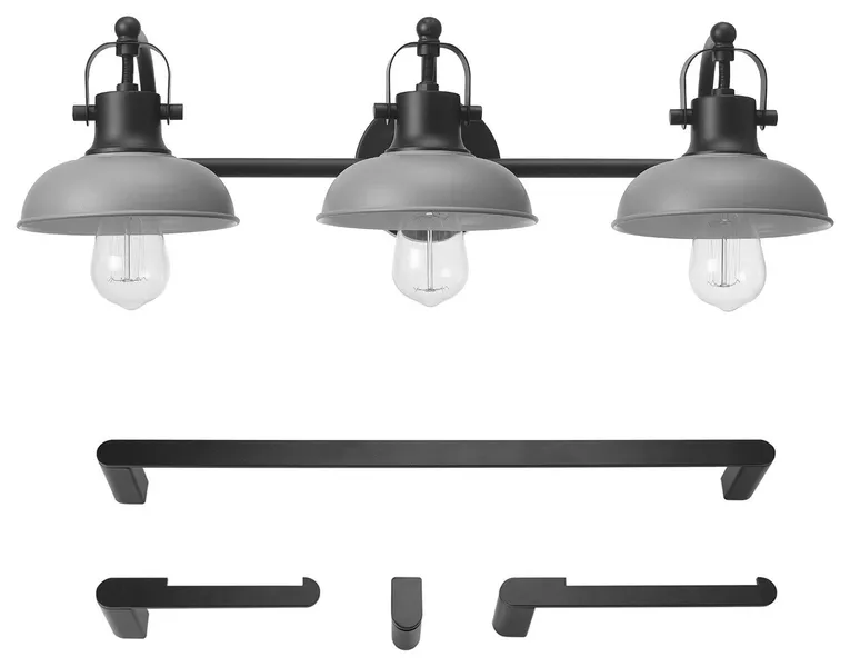 Gladstone 5-Piece All-In-One Matte Black Bathroom Set