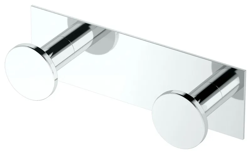Glam All Modern Decor Hook, Chrome, Double