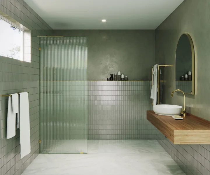 Glass Warehouse GW-FL-30 Gaia 78"H x 30"W Shower Screen Frameless - Polished