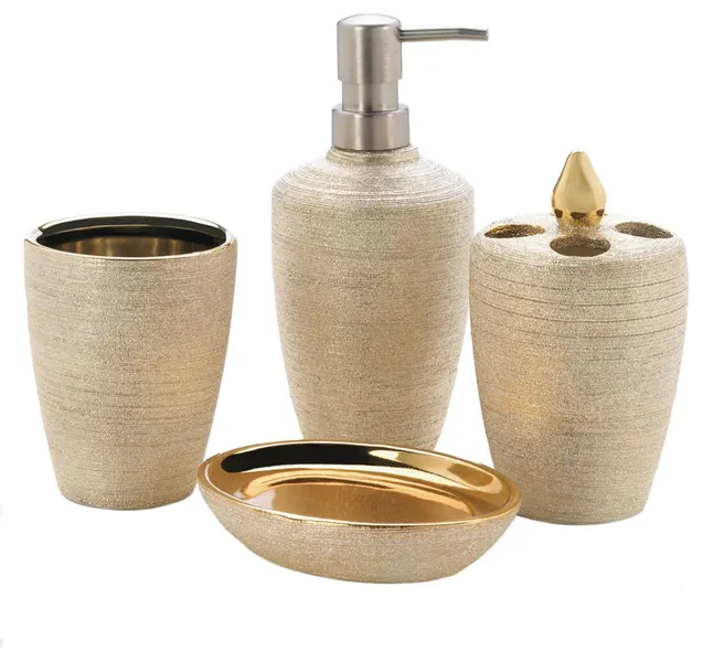 Golden Shimmer Bath Accessories