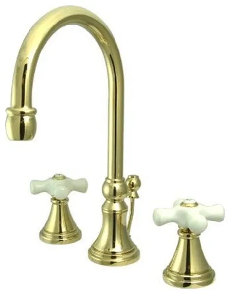 Governor Two Handle 8" to 16" Widespread Lavatory Faucet With Brass Pop-up