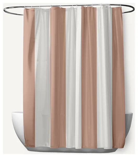 Graduated Stripe Mauve 70" w x 73" h Shower Curtain
