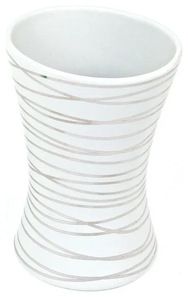 Gray and Silver Ceramic Round Tumbler