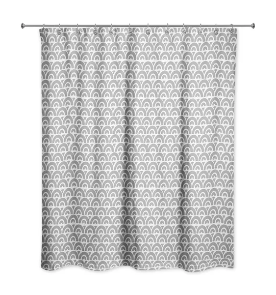 Gray Arch Pattern 71x74 Shower Curtain