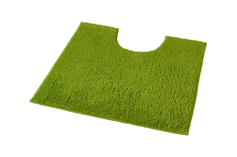 Green Cotton Pedestal Bathroom Rug, Kansas