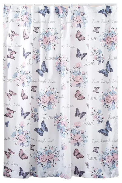 Greenland Home Fashions Garden Joy Shower Curtain 72 x 72-inch White