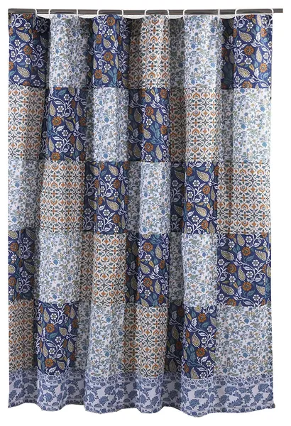 Greenland Home Fashions Pandora Shower Curtain 72x72-inch Blue