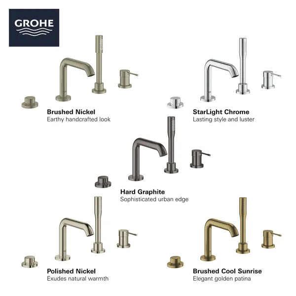 Grohe 19 578 A Essence Deck Mounted Roman Tub Filler - Brushed Nickel