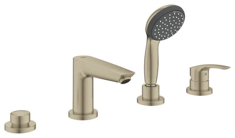 Grohe 25 245 3 Eurosmart 1.75 GPM Deck Mounted Tub Filler - Brushed Nickel