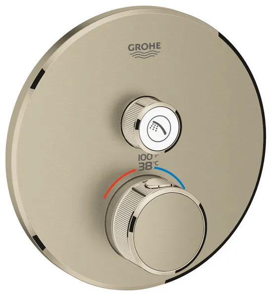 Grohe 29 136 Grohtherm Single Function Thermostatic Valve Trim - Brushed Nickel
