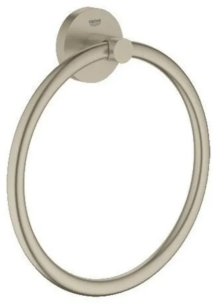 Grohe 40 365 1 Essentials 7-1/16" Wall Mounted Towel Ring - Brushed Nickel