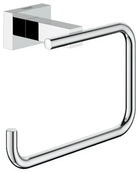 Grohe 40 507 1 Essentials Cube Wall Mounted Spring Bar Toilet - Starlight
