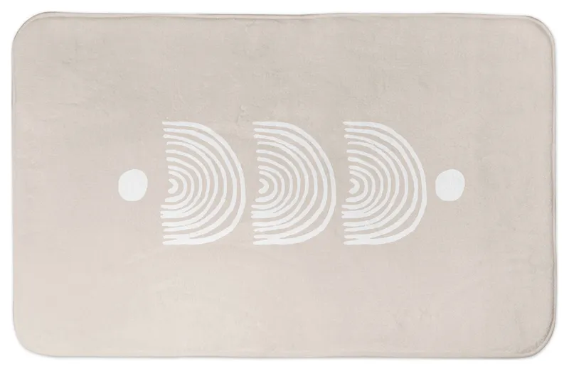 Half Circle Dot Lines 34x21 Bath Mat