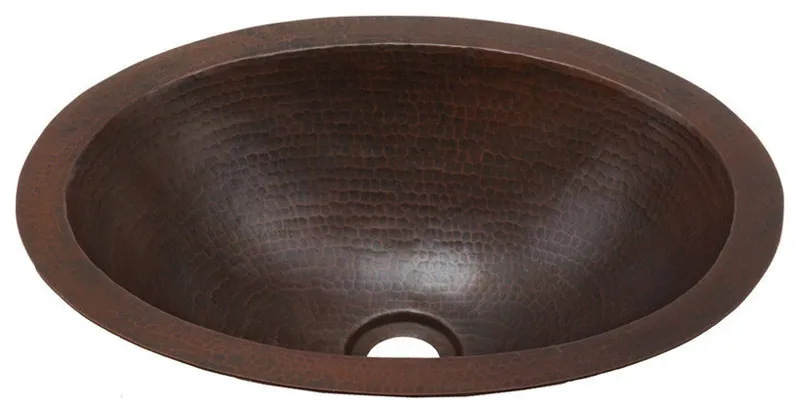Hammered Copper Oval Bath Sink BO15