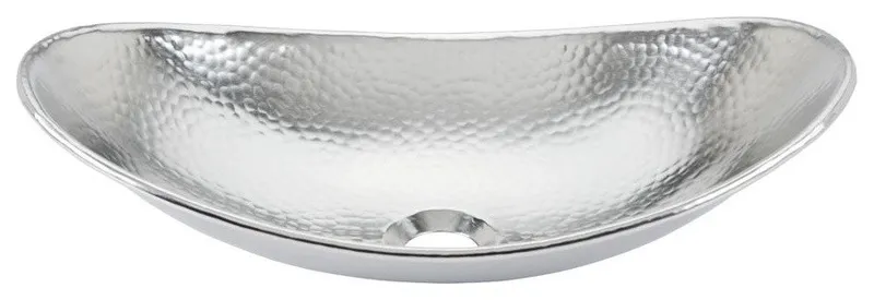 Hammered Nickel Calder Oval Handcrafted Nickel Sink
