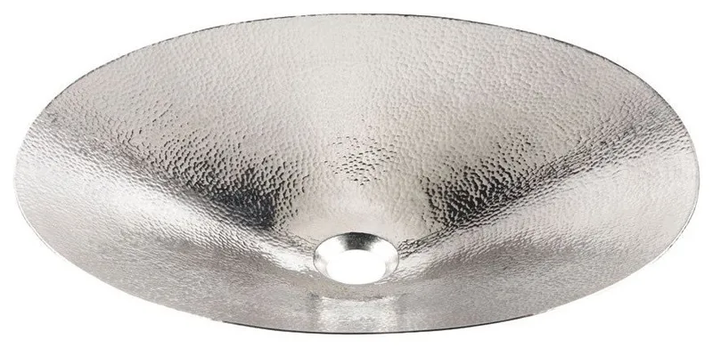 Hammered Nickel Chakra Oval Handcrafted