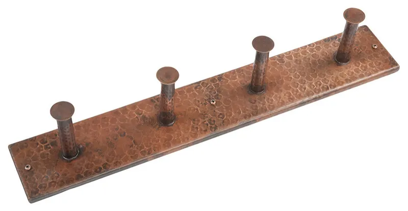 Hand Hammered Copper Quadruple Robe/Towel Hook
