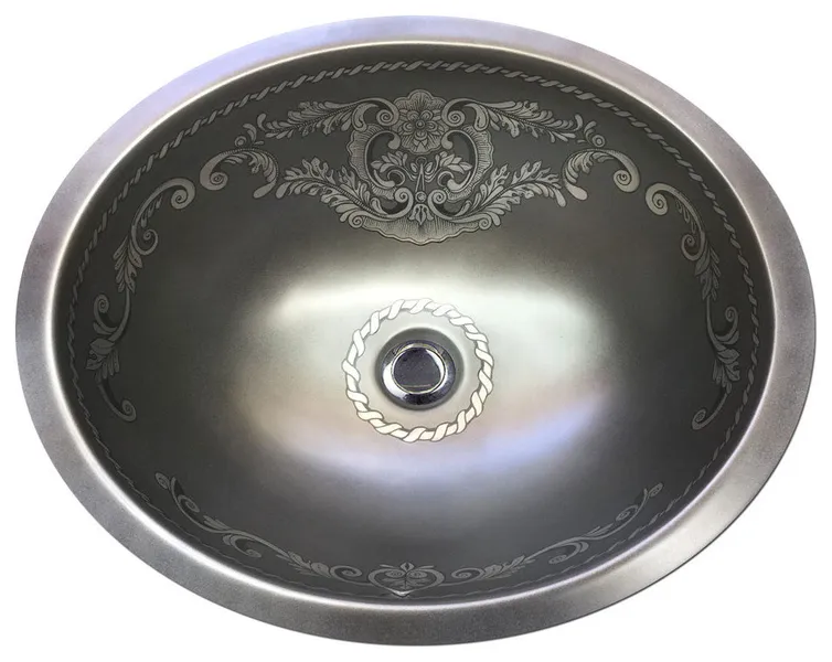 Hand Painted Sink "Oil Rubbed Bronze Legacy" Small Monaco Undermount