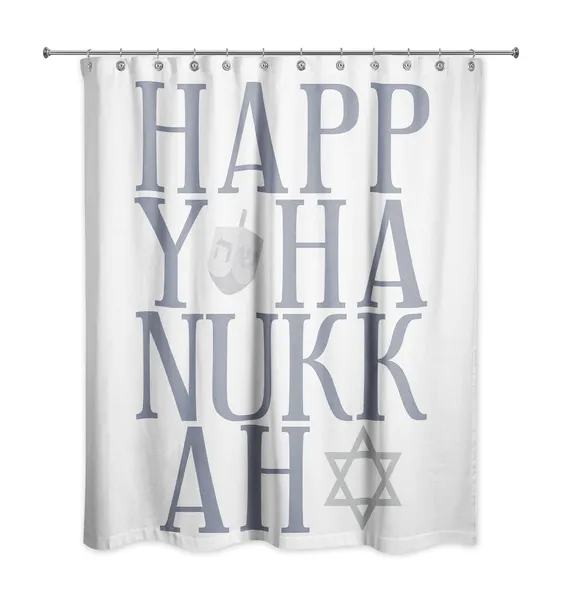 Happy Hanukkah 71"x74" Shower Curtain