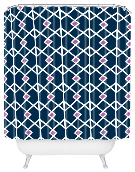 Heather Dutton Annika Diamond Orchid Shower Curtain