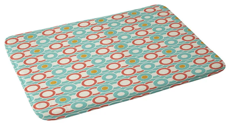 Heather Dutton Ring A Ding Memory Foam Bath Mat