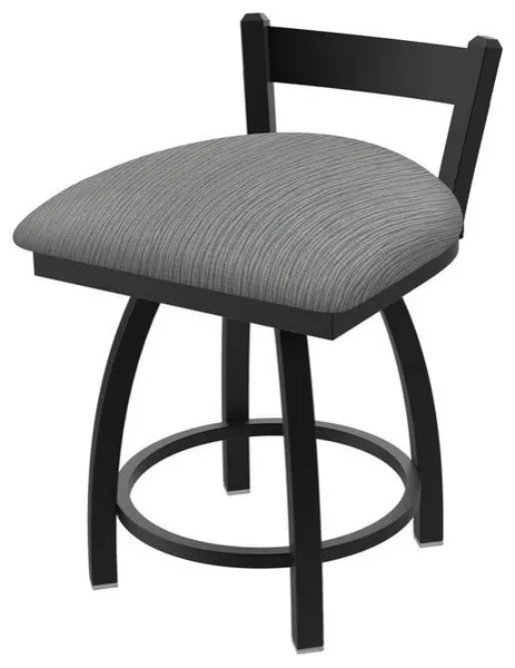 Holland Catalina 821 18" Swivel Vanity Stool - Black/Graph Alpine