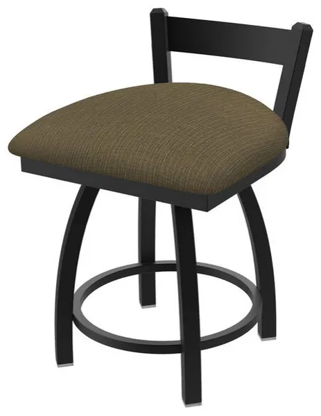 Holland Catalina 821 18" Swivel Vanity Stool - Black/Graph Cork