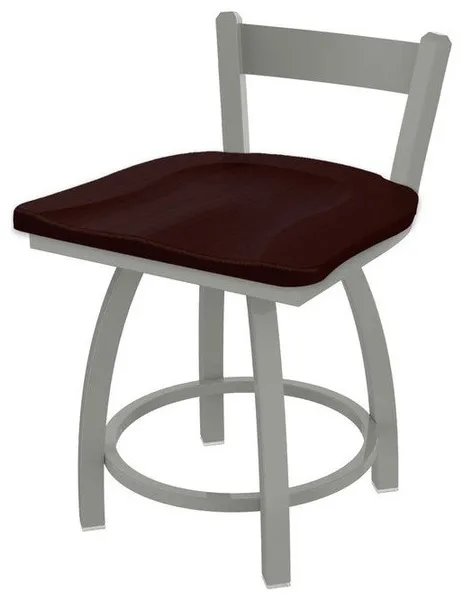 Holland Catalina 821 18" Swivel Vanity Stool - Nickel/Dark Cherry Oak