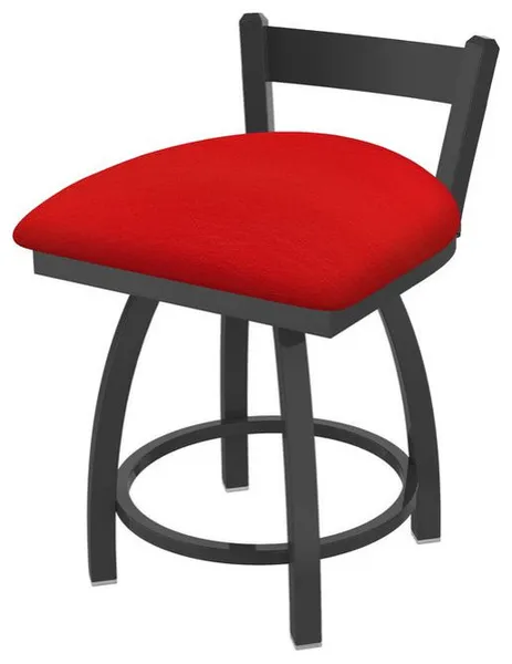 Holland Catalina 821 18" Swivel Vanity Stool - Pewter/Canter Red
