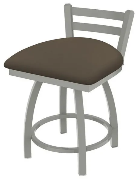 Holland Jackie 411 18" Swivel Vanity Stool - Nickel/Canter Earth