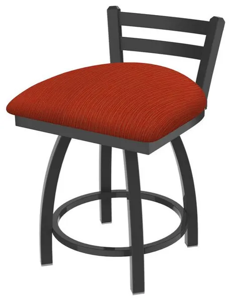 Holland Jackie 411 18" Swivel Vanity Stool - Pewter/Graph Poppy