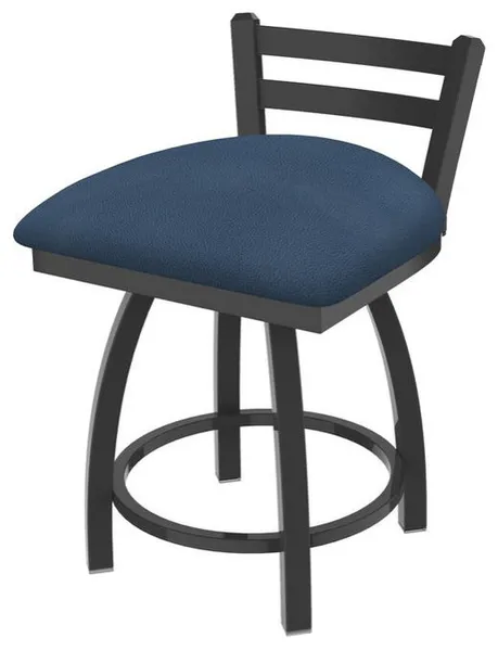Holland Jackie 411 18" Swivel Vanity Stool - Pewter/Rein Bay