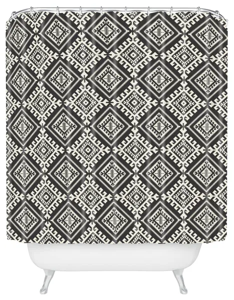 Holli Zollinger Shakami Black Shower Curtain, Medium