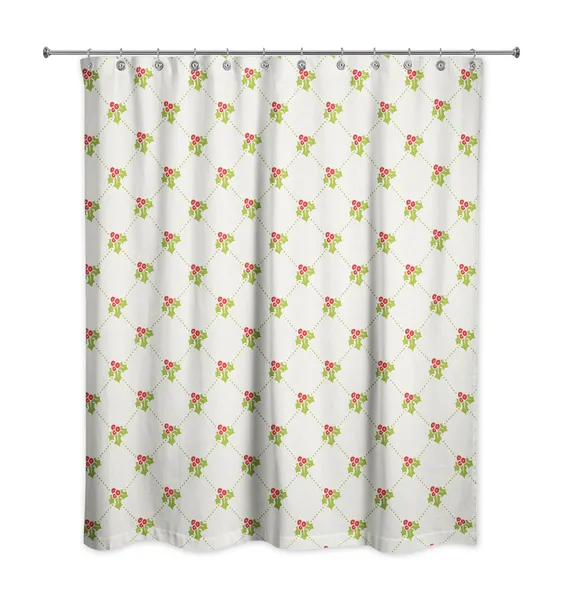 Holly Diamond Pattern 1 71x74 Shower Curtain