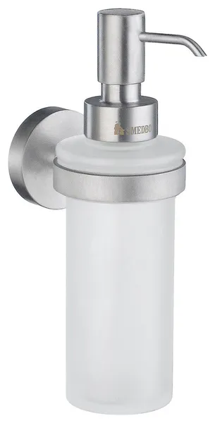 Home Holder With Glass Soap Dispenser Brushed Chrome