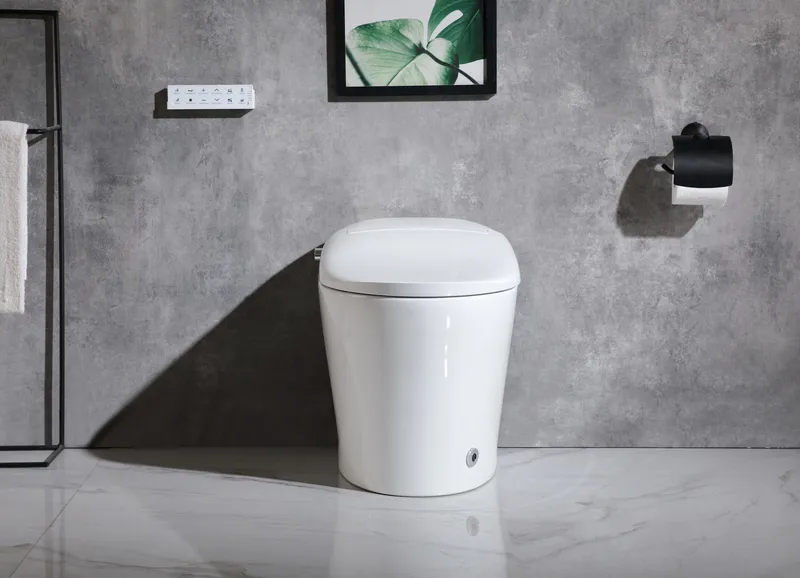Home Living Smart Round Bidet Toilet, Glossy White