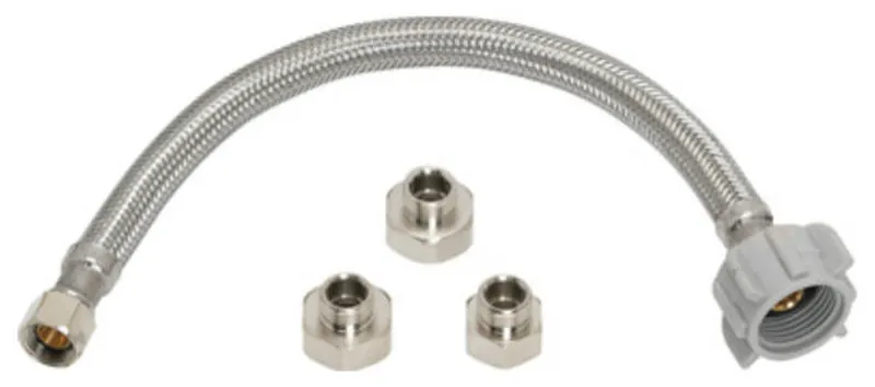 Homewerks® 7233-12-38-5 Universal Stainless Steel Toilet Connector Kit, 12"
