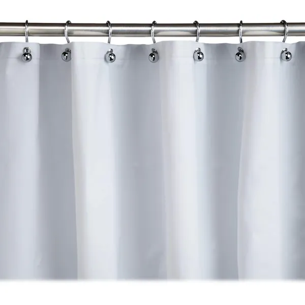 Homz Plastic White Shower Curtain Liner, 70 x 72 Inch